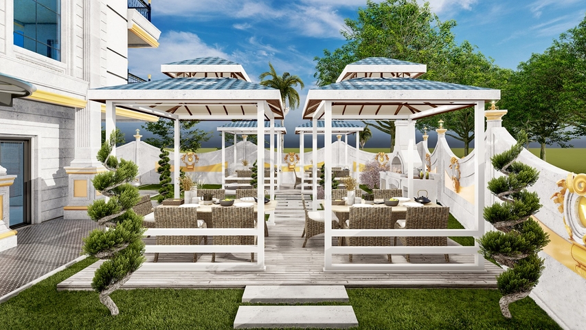 Neubaukomplex im Stadtteil Mahmutlar