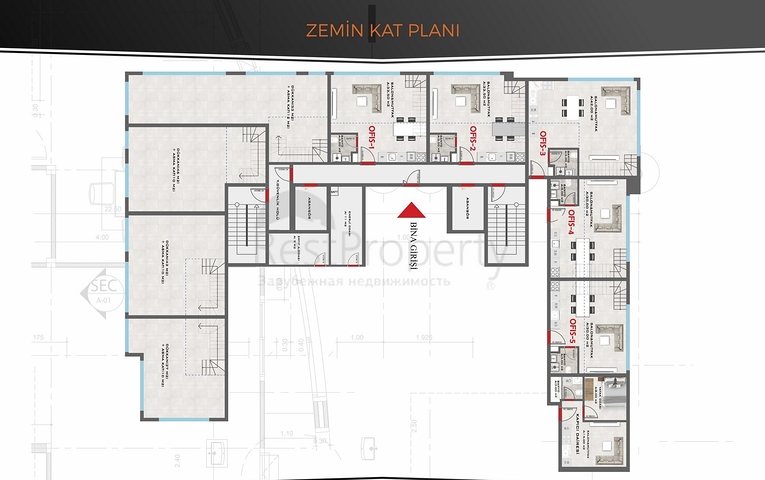 Im Bau befindlicher Komplex im Bezirk Mahmutlar