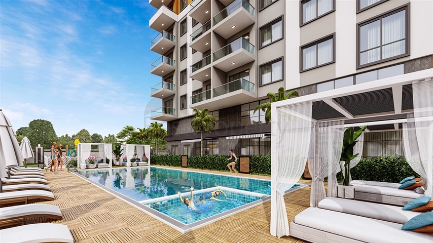 Im Bau befindlicher Komplex im Bezirk Mahmutlar