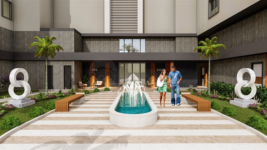 Im Bau befindlicher Komplex im Bezirk Mahmutlar