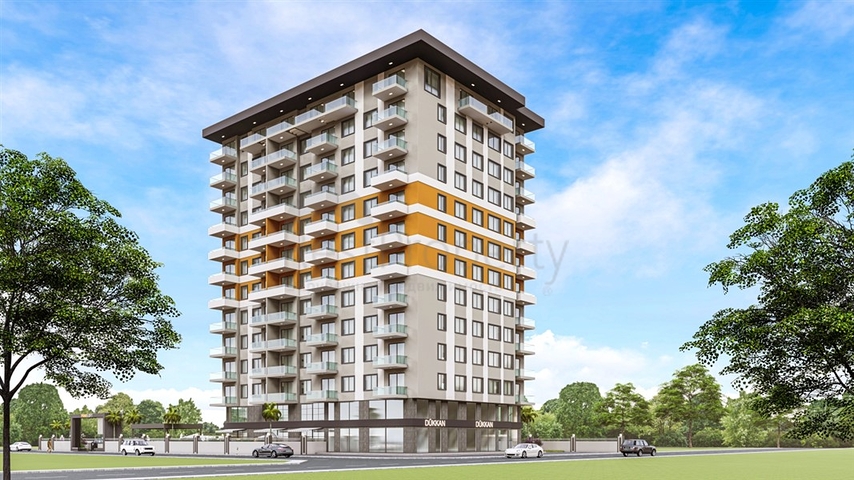 Im Bau befindlicher Komplex im Bezirk Mahmutlar