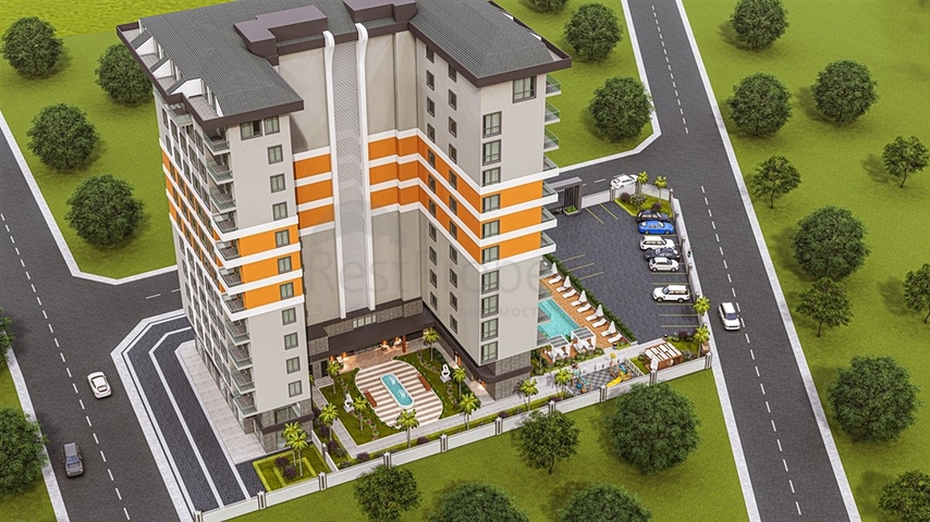 Im Bau befindlicher Komplex im Bezirk Mahmutlar