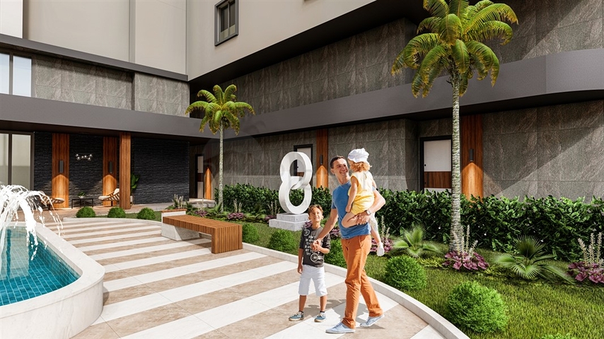 Im Bau befindlicher Komplex im Bezirk Mahmutlar