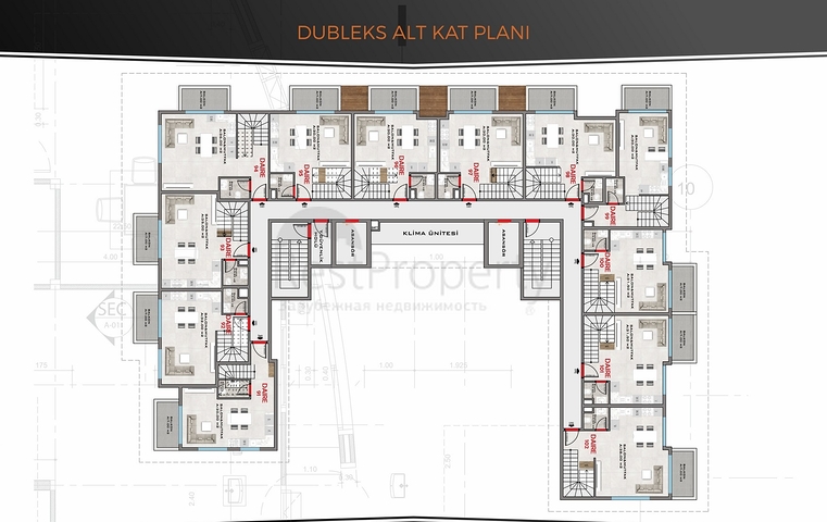 Im Bau befindlicher Komplex im Bezirk Mahmutlar