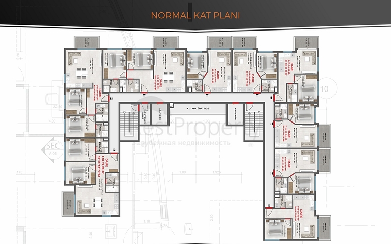 Im Bau befindlicher Komplex im Bezirk Mahmutlar