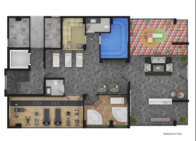 Boutique-Komplex in Mahmutlar, 800 m vom Meer entfernt 