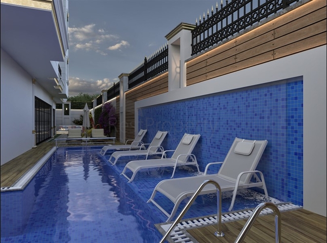 Boutique-Komplex in Mahmutlar, 800 m vom Meer entfernt 