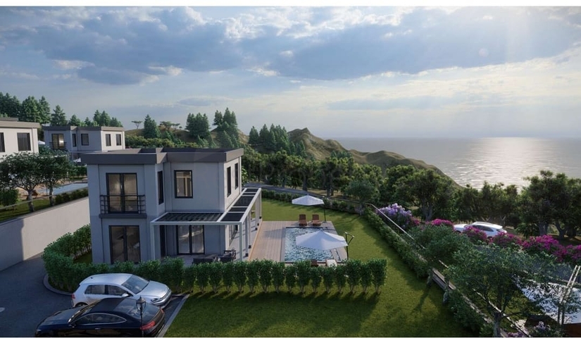 Boutique-Projekt von Villen im Bau in der Nähe von Gündogan 