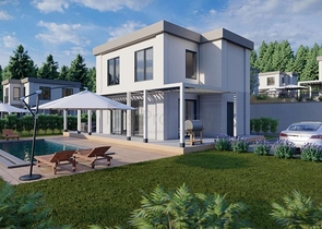 Boutique-Projekt von Villen im Bau in der Nähe von Gündogan 