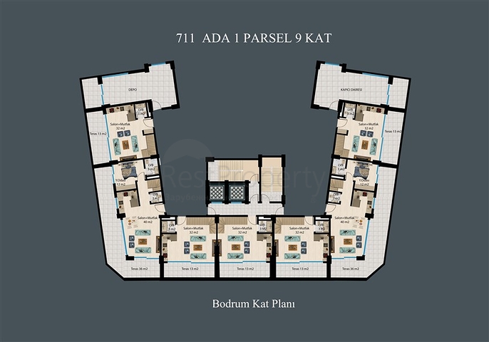 Elite-Komplex im Bau in Demirtas