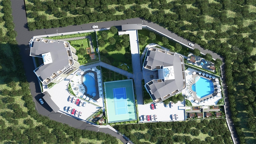 Elite-Komplex im Bau in Demirtas