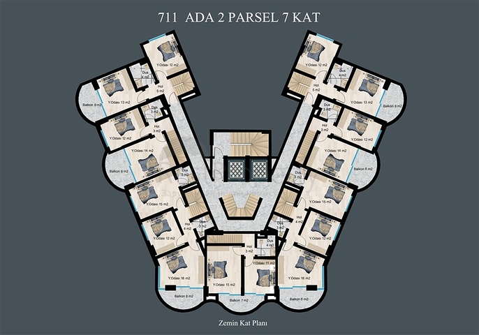 Elite-Komplex im Bau in Demirtas