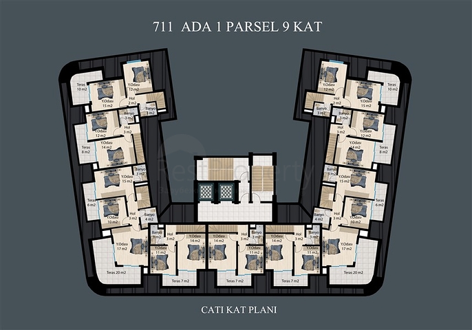 Elite-Komplex im Bau in Demirtas