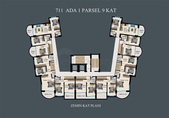 Elite-Komplex im Bau in Demirtas