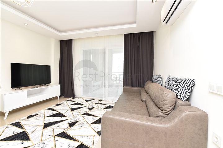 Zweizimmerwohnung mit Möbeln im Stadtteil Avsallar