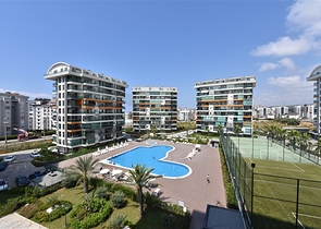 Zweizimmerwohnung mit Möbeln im Stadtteil Avsallar