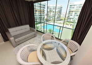 Zweizimmerwohnung mit Möbeln im Stadtteil Avsallar