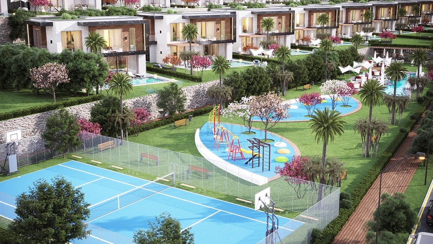 Luxusvillenprojekt im Bau in Yalıkavak 