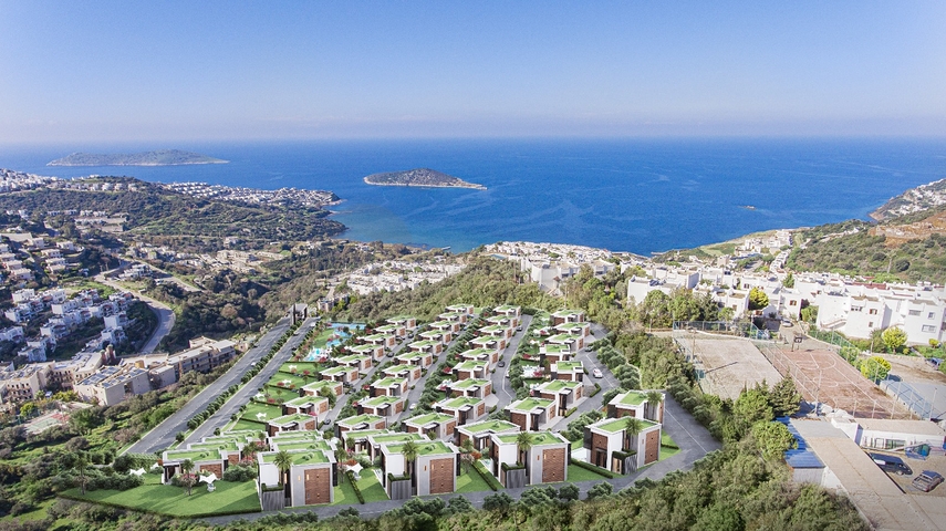 Luxusvillenprojekt im Bau in Yalıkavak 