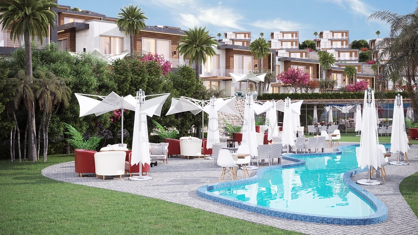 Luxusvillenprojekt im Bau in Yalıkavak 