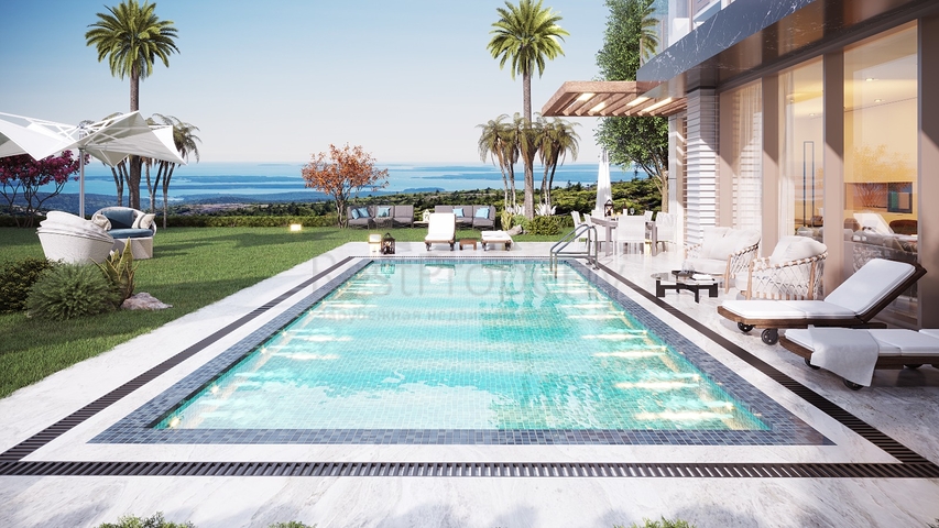 Luxusvillenprojekt im Bau in Yalıkavak 