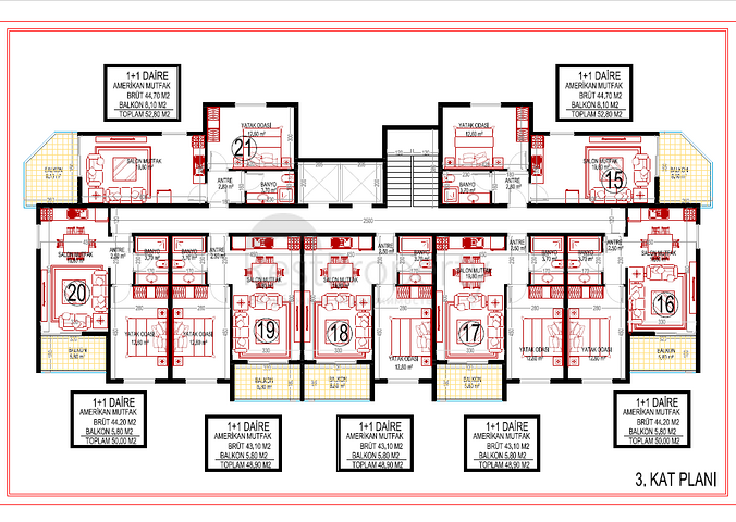 Neue Wohnanlage im Stadtteil Mahmutlar