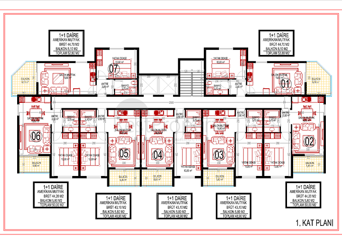Neue Wohnanlage im Stadtteil Mahmutlar