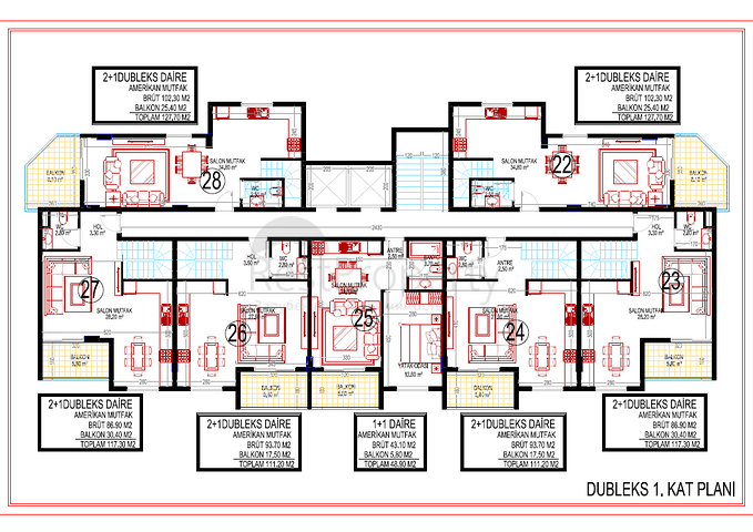 Neue Wohnanlage im Stadtteil Mahmutlar