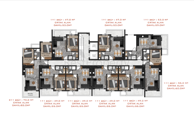 Im Bau befindliche Boutique-Konzept-Komplex im Bezirk Oba