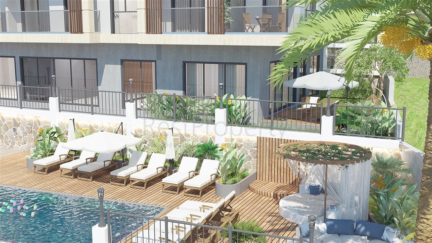 Ein moderner Komplex im europäischen Bezirk Oba