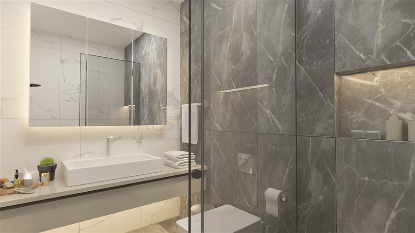 Ein moderner Komplex im europäischen Bezirk Oba