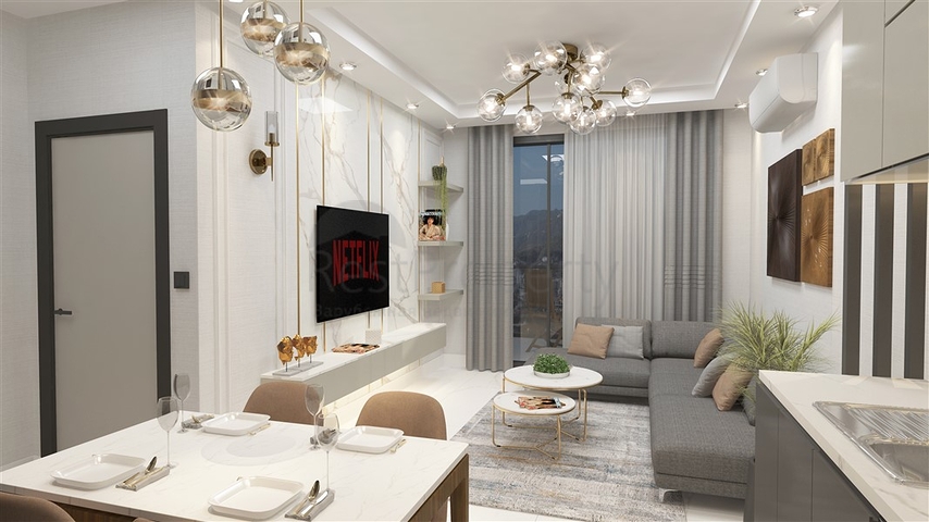 Ein moderner Komplex im europäischen Bezirk Oba