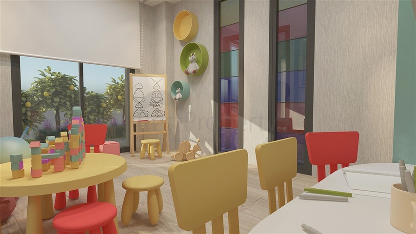 Ein moderner Komplex im europäischen Bezirk Oba