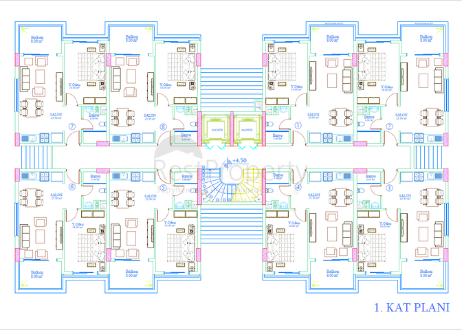 Projekt für Leben und Investitionen 200 m vom Meer entfernt in einem Erholungsgebiet 