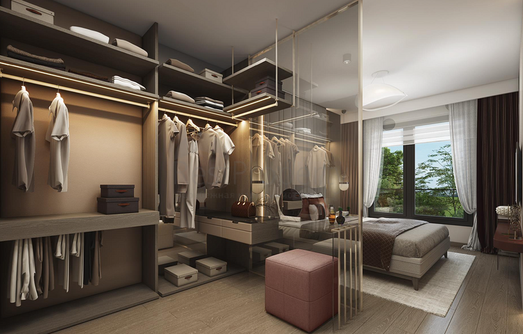 Das Projekt umfasst private Terrassen mit Garten