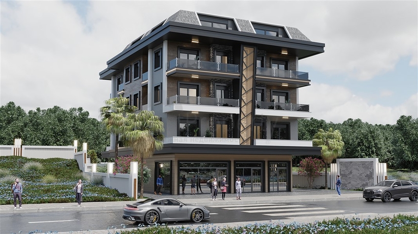 Neue Wohnanlage 400 m vom Meer entfernt im Stadtteil Kestel 