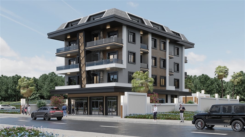 Neue Wohnanlage 400 m vom Meer entfernt im Stadtteil Kestel 