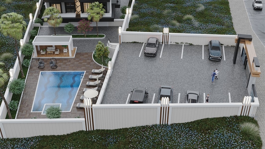 Neue Wohnanlage 400 m vom Meer entfernt im Stadtteil Kestel 