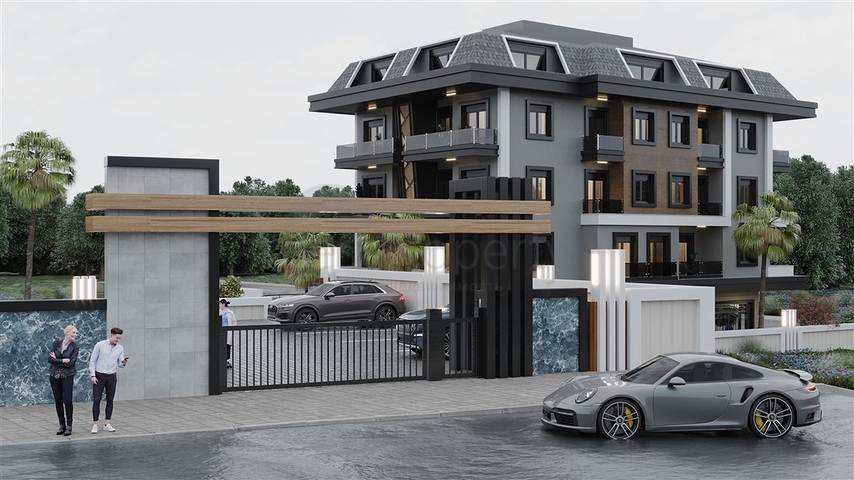 Neue Wohnanlage 400 m vom Meer entfernt im Stadtteil Kestel 