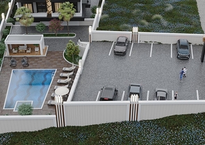 Neue Wohnanlage 400 m vom Meer entfernt im Stadtteil Kestel 