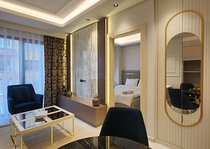 Zweizimmerwohnung in einem Komplex in erster Linie in Mahmutlar