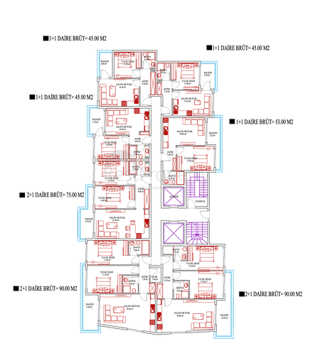 Neuer Komplex in Mahmutlar, 400m vom Meer entfernt
