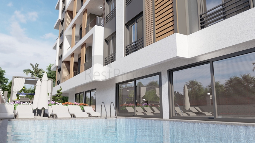 Neues Projekt in der Region Mahmutlar, 600 m vom Meer entfernt 