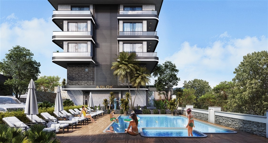 Der im Bau befindliche Komplex im Bezirk Oba