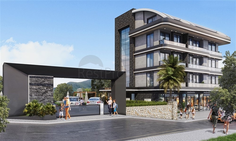 Der im Bau befindliche Komplex im Bezirk Oba