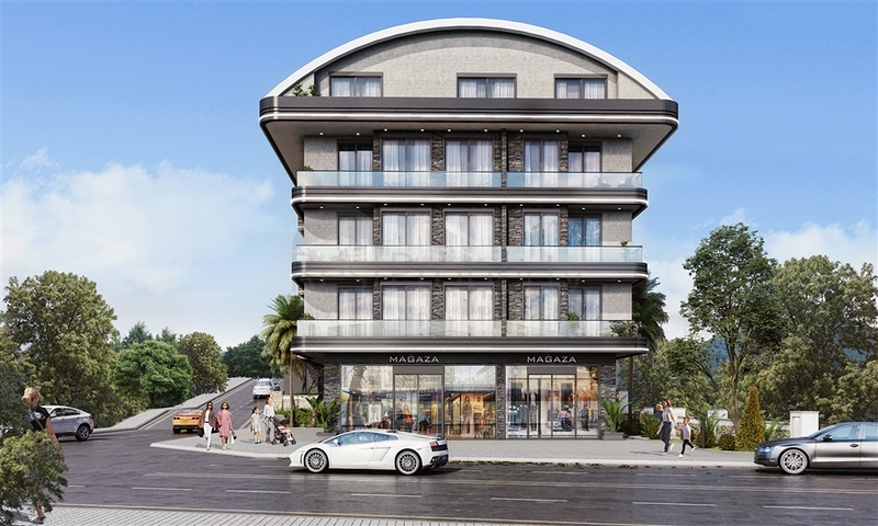 Der im Bau befindliche Komplex im Bezirk Oba