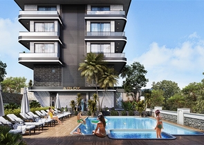 Der im Bau befindliche Komplex im Bezirk Oba