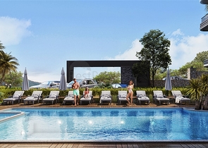 Der im Bau befindliche Komplex im Bezirk Oba