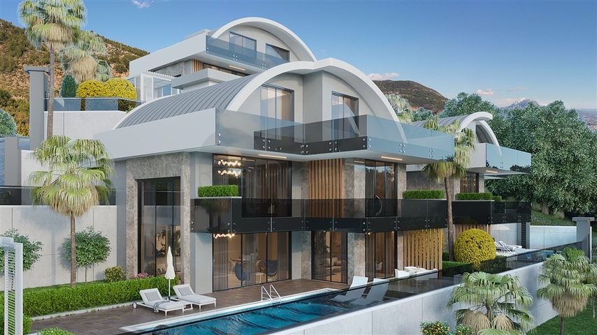 5+1 High-End-Gabelprojekt im Zentrum von Alanya mit herrlichem Panoramablick
