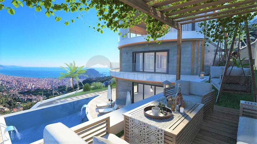 Einzigartige Villa mit Panoramablick auf Alanya
